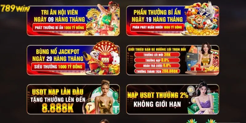 789win 33 Khuyến mãi 789win đa dạng, cực cuốn